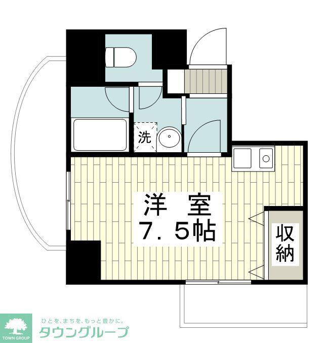 宮下ビル(ワンルーム/3階)の間取り写真