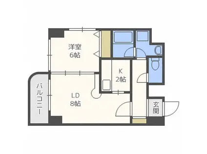 ブリッジひばりヶ丘(1LDK/3階)の間取り写真