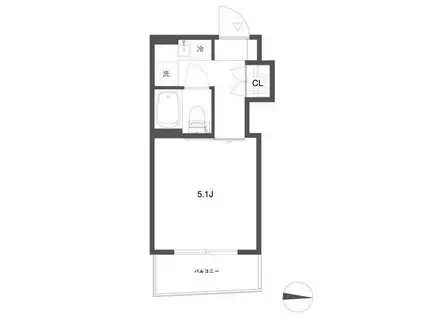 SA318(1K/4階)の間取り写真