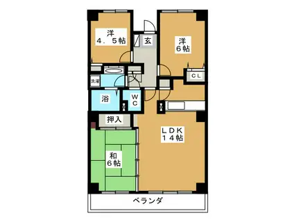 T´S GARDEN 西船橋(3LDK/5階)の間取り写真