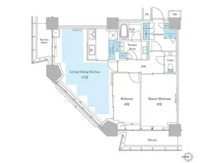 クラス青山(2LDK/6階)の間取り写真