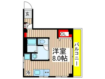 海老原マンション2(ワンルーム/2階)の間取り写真