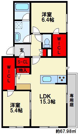 クオリティメゾン(2LDK/1階)の間取り写真