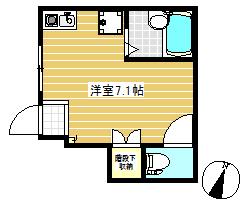 アートヒルズ南大泉(ワンルーム/1階)の間取り写真