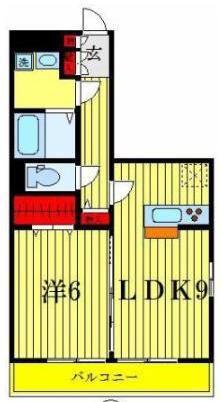 ガーデンパレス(1LDK/3階)の間取り写真