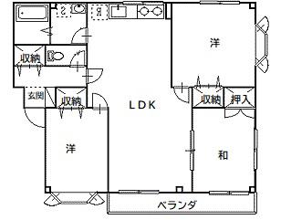 アバンウェル根城(3LDK/2階)の間取り写真