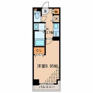 アレグレット千住宿(1K/2階)の間取り写真