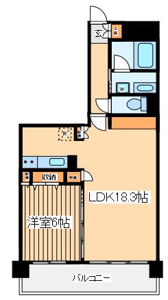 エル・エー・プライル新横浜(1LDK/4階)の間取り写真
