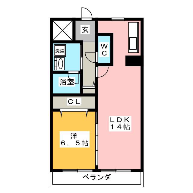 ポルテ ボヌール(1LDK/2階)の間取り写真