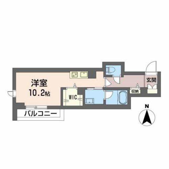 ペルル金屋町(ワンルーム/4階)の間取り写真