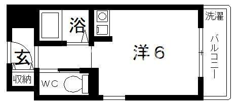 アイケインマンション(ワンルーム/3階)の間取り写真