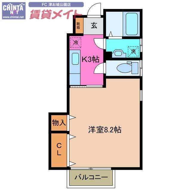 MAISON・DE・F(1K/1階)の間取り写真