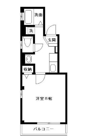 VILLA VICINA(1K/3階)の間取り写真