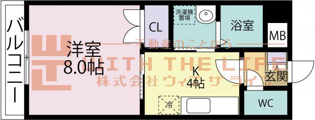 サクセス75(1K/3階)の間取り写真