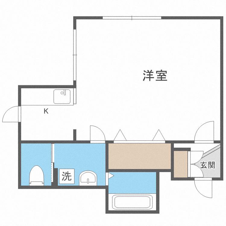 ファインヒルズ(1LDK/1階)の間取り写真