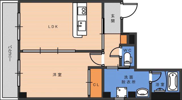 カサ・ベアータ(1LDK/3階)の間取り写真