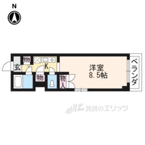 TATSUMIYAビル(1K/4階)の間取り写真