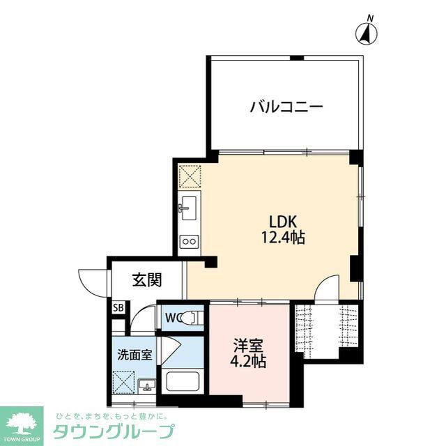 砧4丁目プロジェクト(1LDK/3階)の間取り写真