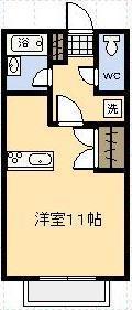 エレガンス天満(ワンルーム/1階)の間取り写真