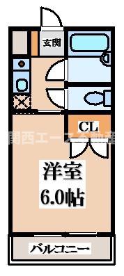 ロイヤルヒルズ(1K/5階)の間取り写真