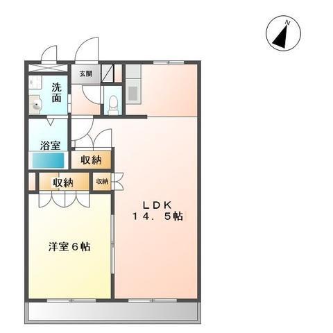 DEARCOAT NOANOAIII(1LDK/2階)の間取り写真