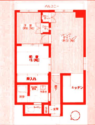 インテーク久里浜(2LDK/3階)の間取り写真