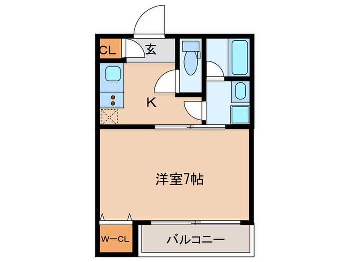 ALEGRIA加島3丁目ウエスト(1K/1階)の間取り写真