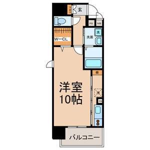 グランシャリオ栄(ワンルーム/6階)の間取り写真