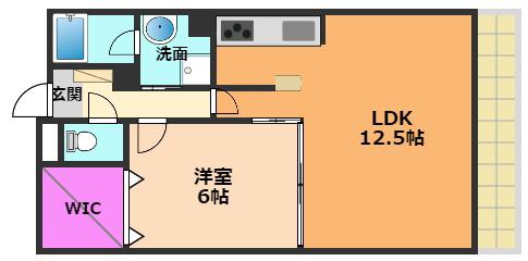 ラマージュIII(1LDK/2階)の間取り写真