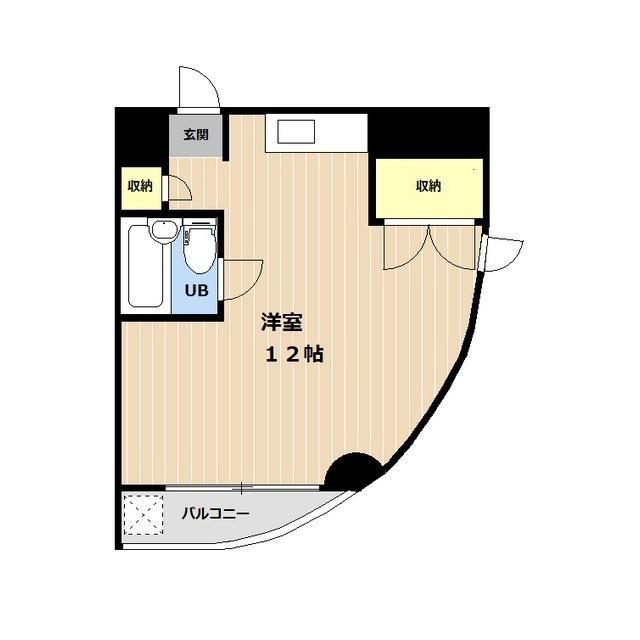 フラワービル(ワンルーム/8階)の間取り写真