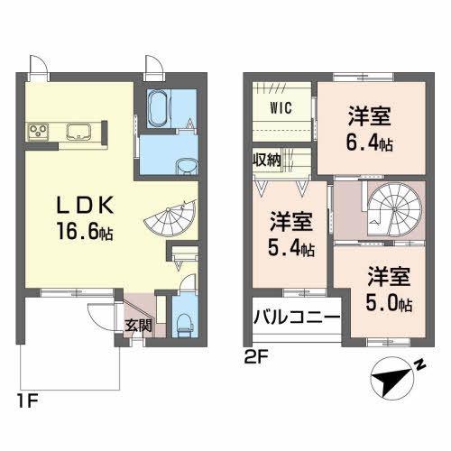 リオ・セレッソC(3LDK/1階)の間取り写真