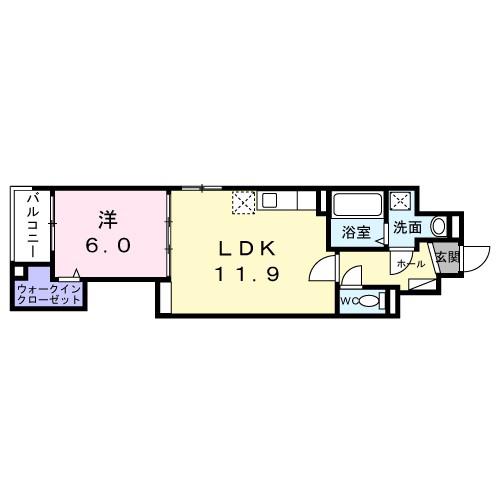 エラン パティオ(1LDK/2階)の間取り写真