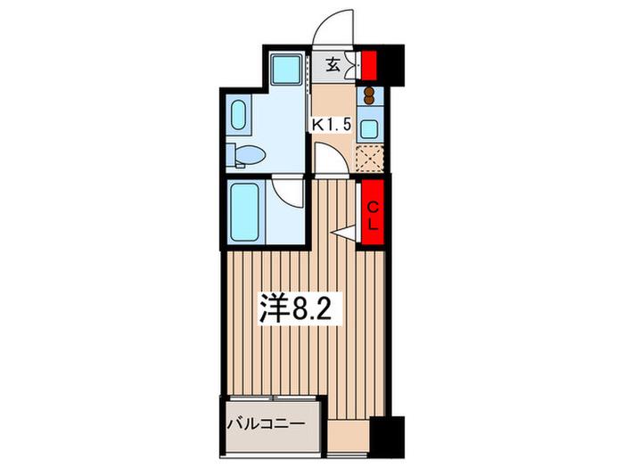 ニューシティーアパ-トメンツ新川II(1K/5階)の間取り写真