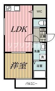 S-COURT千葉寺(1LDK/2階)の間取り写真