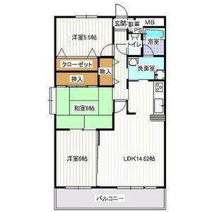 サニーコート坂野(3LDK/3階)の間取り写真