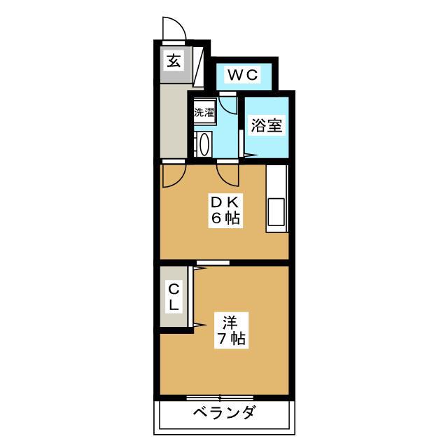 アネックス日吉(1DK/2階)の間取り写真
