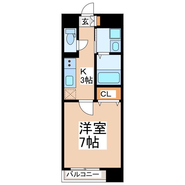 MKT-1(1K/4階)の間取り写真