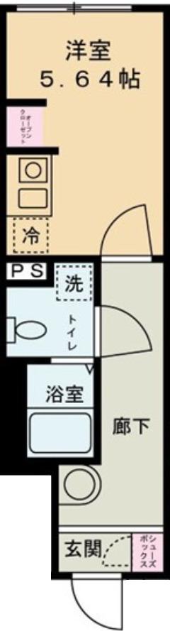 シロンコート杉並(ワンルーム/1階)の間取り写真