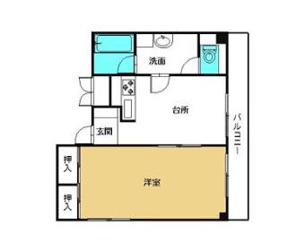 あんしん館(1DK/5階)の間取り写真
