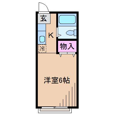 近藤ハイツ(1K/2階)の間取り写真