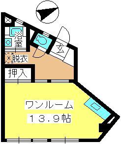 野上ビル(ワンルーム/4階)の間取り写真