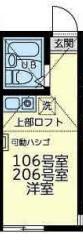 カーザ ビアンカ(ワンルーム/1階)の間取り写真