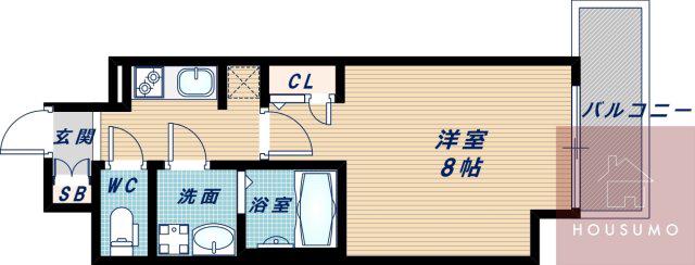 S-RESIDENCE江坂ALEGRIA(1K/10階)の間取り写真