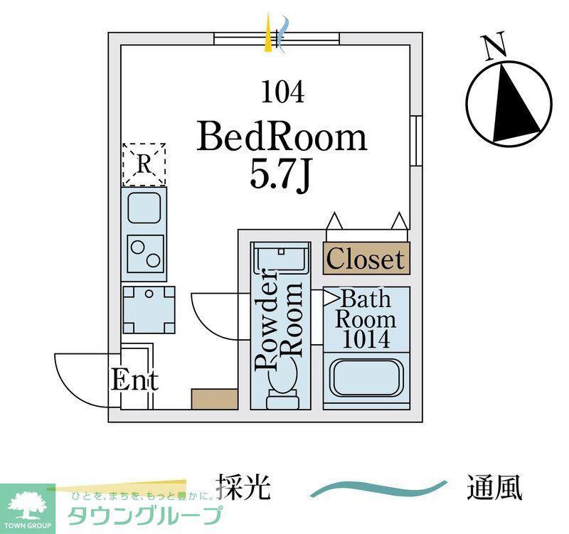 メゾン ヴェール 生田(ワンルーム/1階)の間取り写真