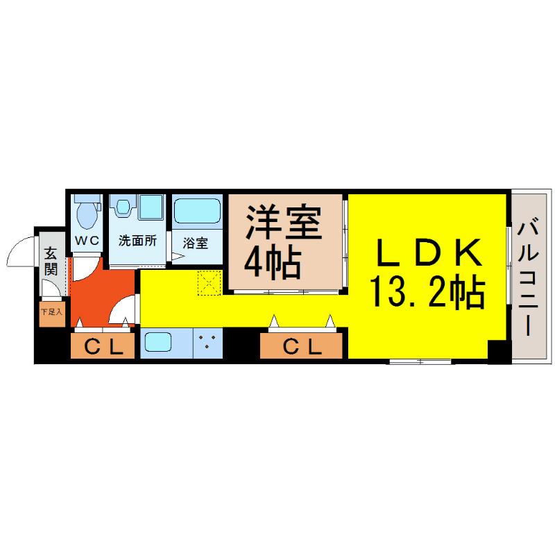 パークサイト泉(1LDK/10階)の間取り写真