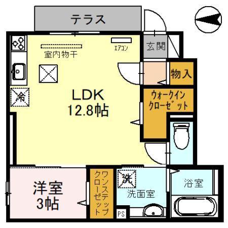 シャルマンドムス(1LDK/1階)の間取り写真