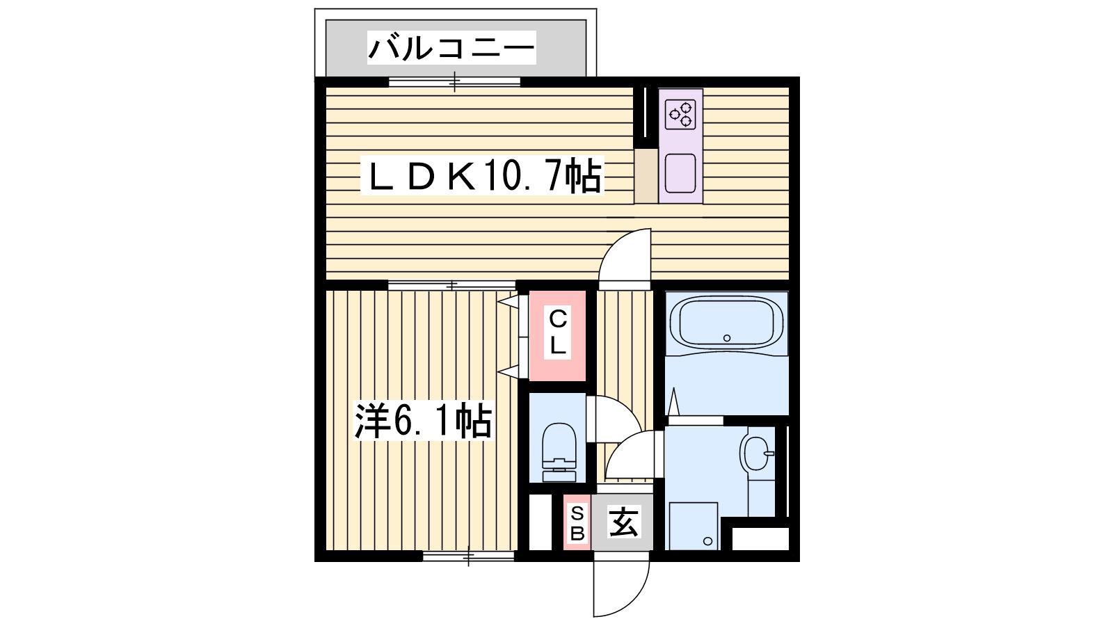 PEARL ANNEX(1LDK/2階)の間取り写真