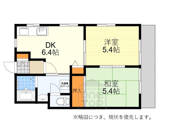 LE CLAIR(2DK/1階)の間取り写真