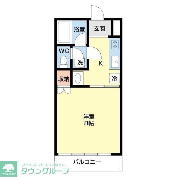 フィフティーストームマンション下小塙(1K/3階)の間取り写真