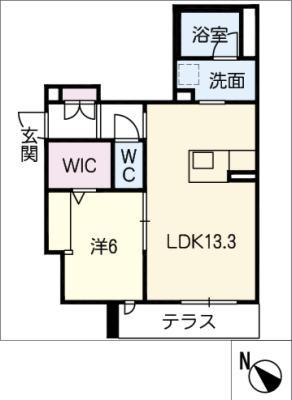 クオリスタ(1LDK/1階)の間取り写真